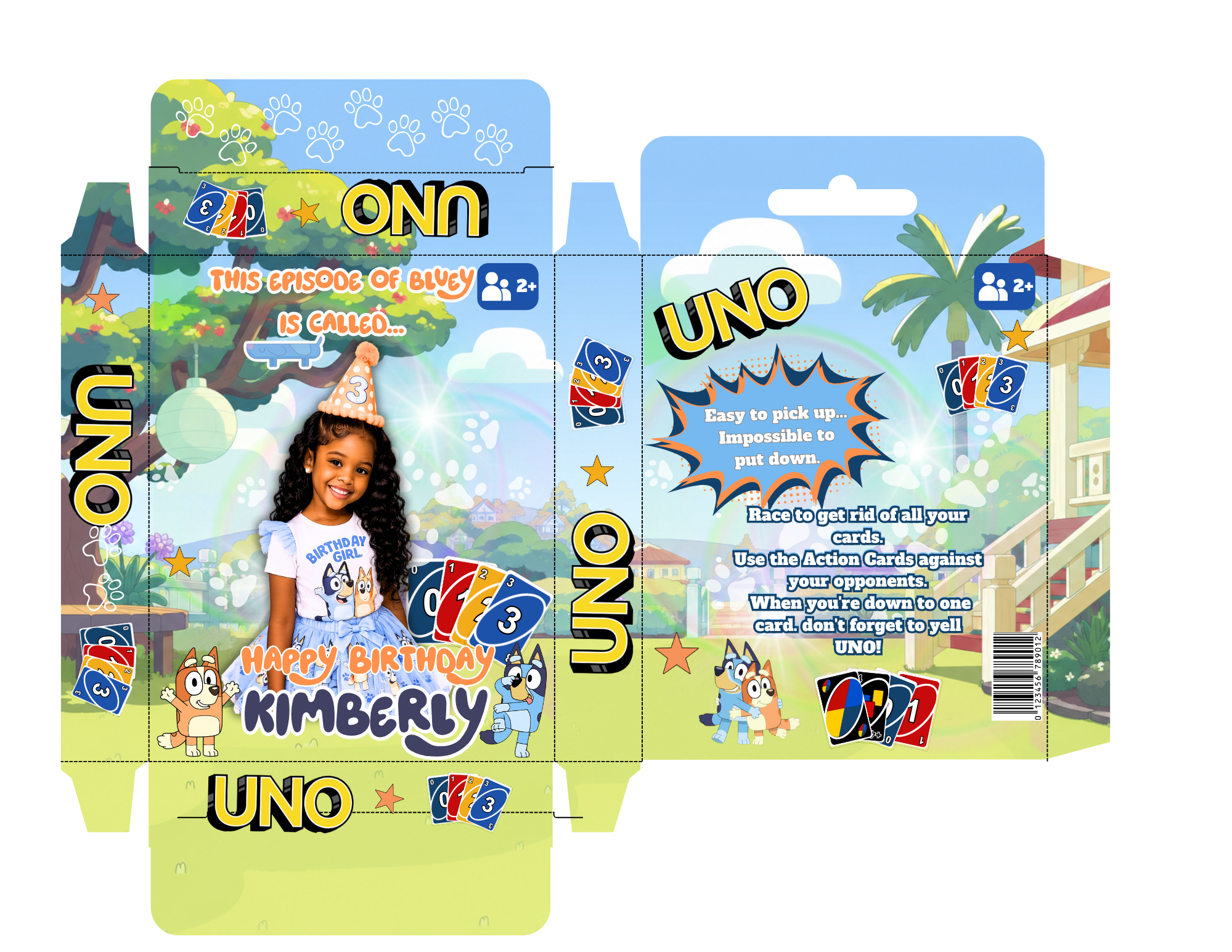 Personalized Card Game for Kids | Custom Birthday Party Favor | Family Game Night Gift