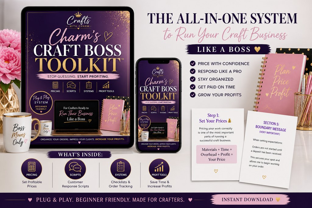 CHARM'S CRAFT BOSS TOOLKIT™ | PRICING, SCRIPTS & BUSINESS SYSTEM