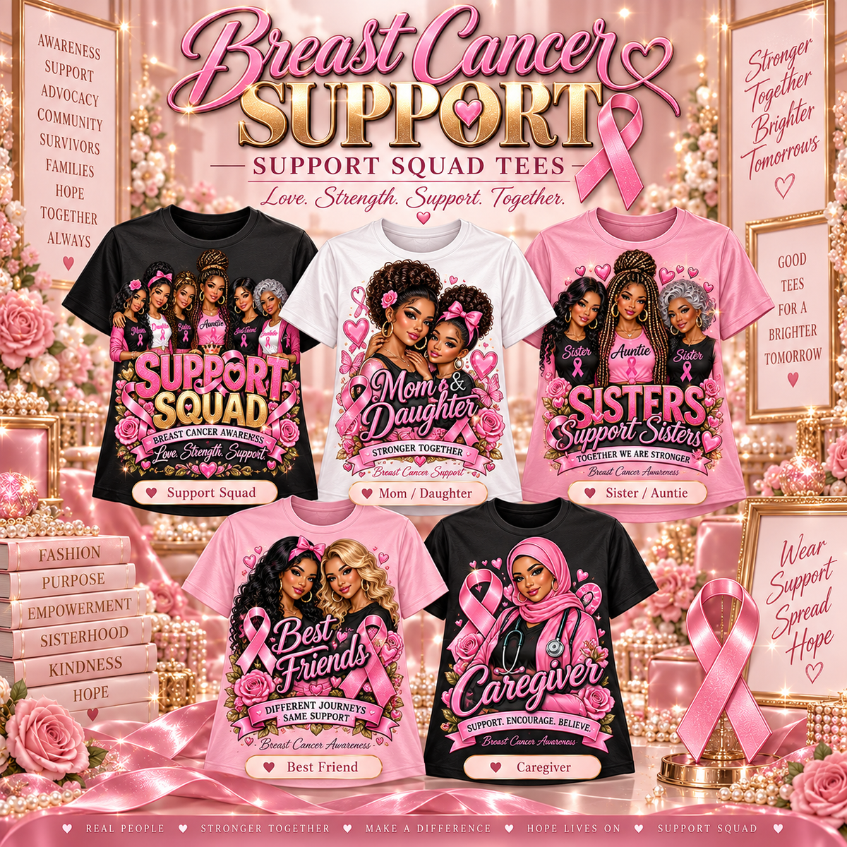 Breast Cancer Support Squad Shirts