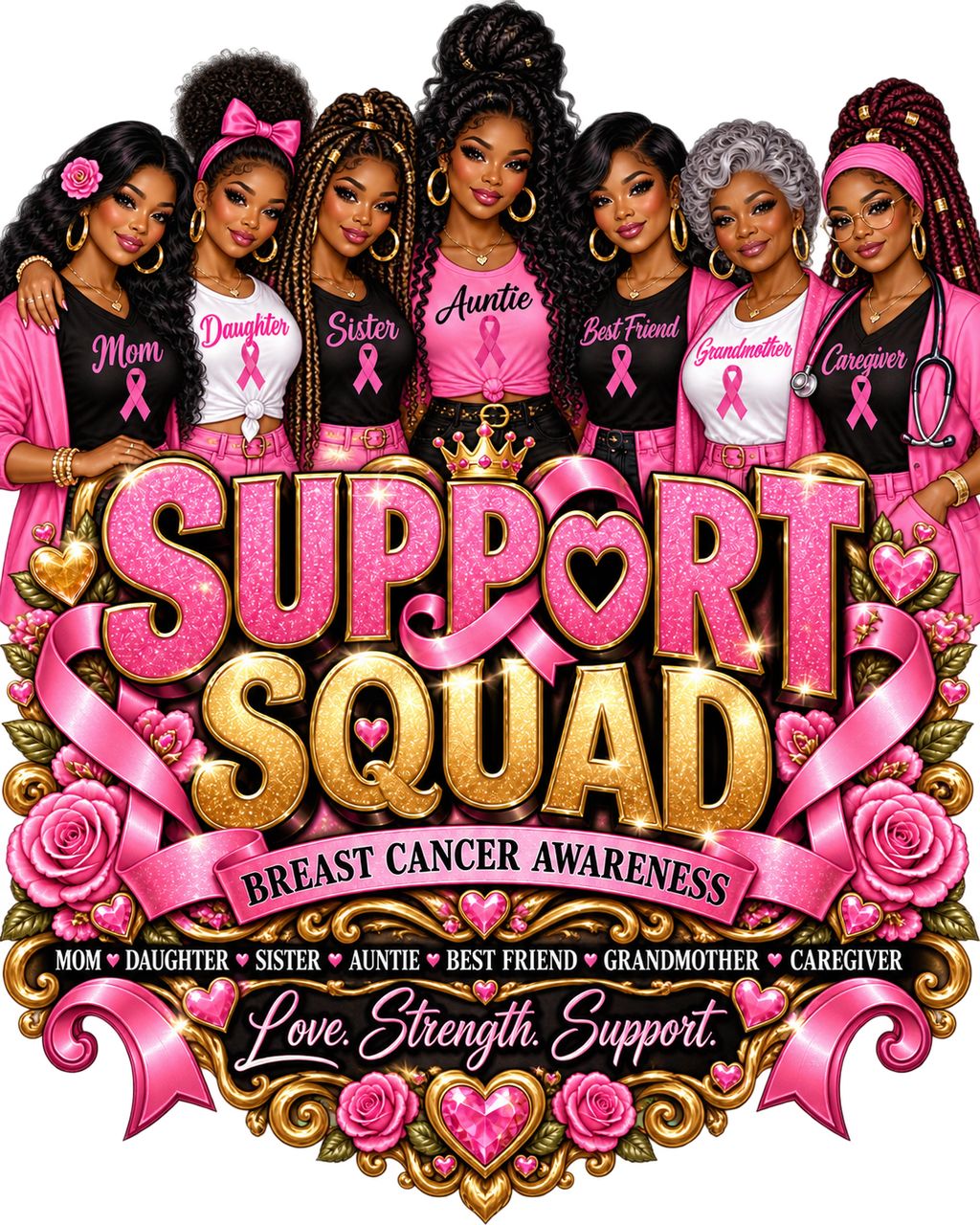 Breast Cancer Support Squad Shirts