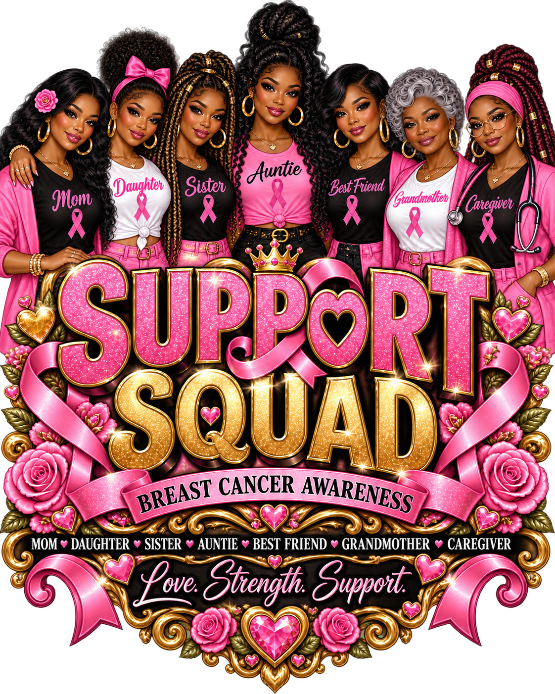 Breast Cancer Support Squad Shirts