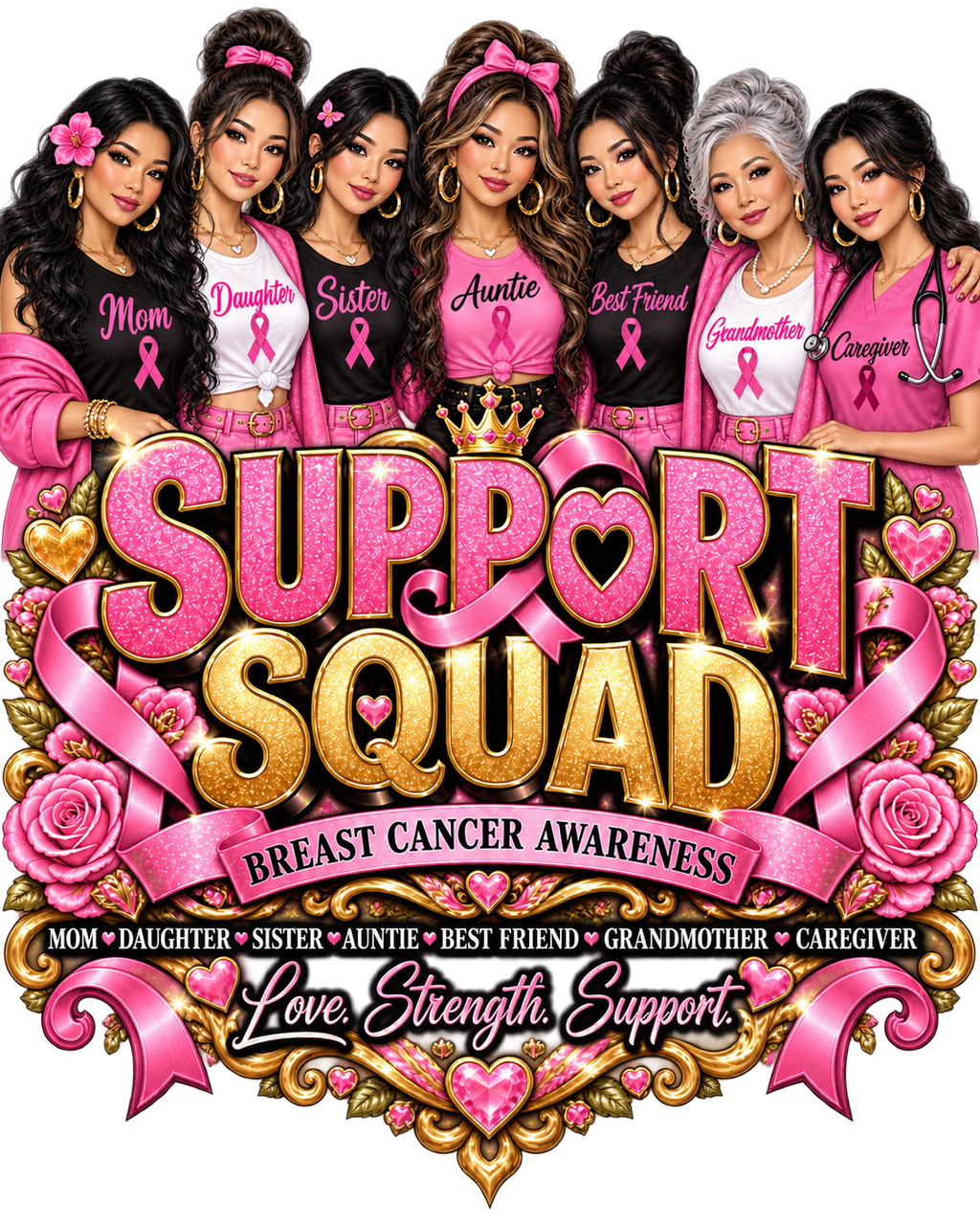 Breast Cancer Support Squad Shirts