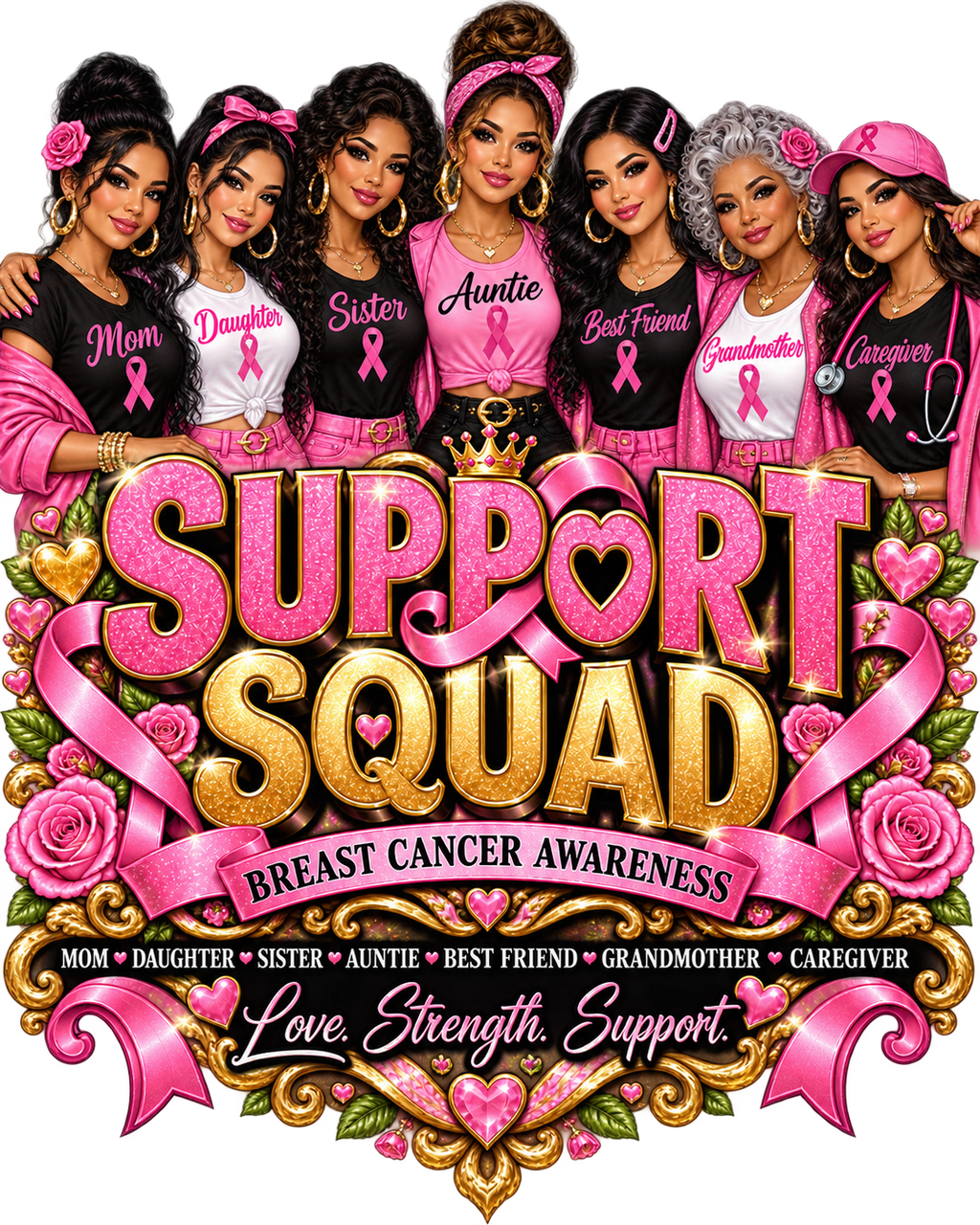 Breast Cancer Support Squad Shirts