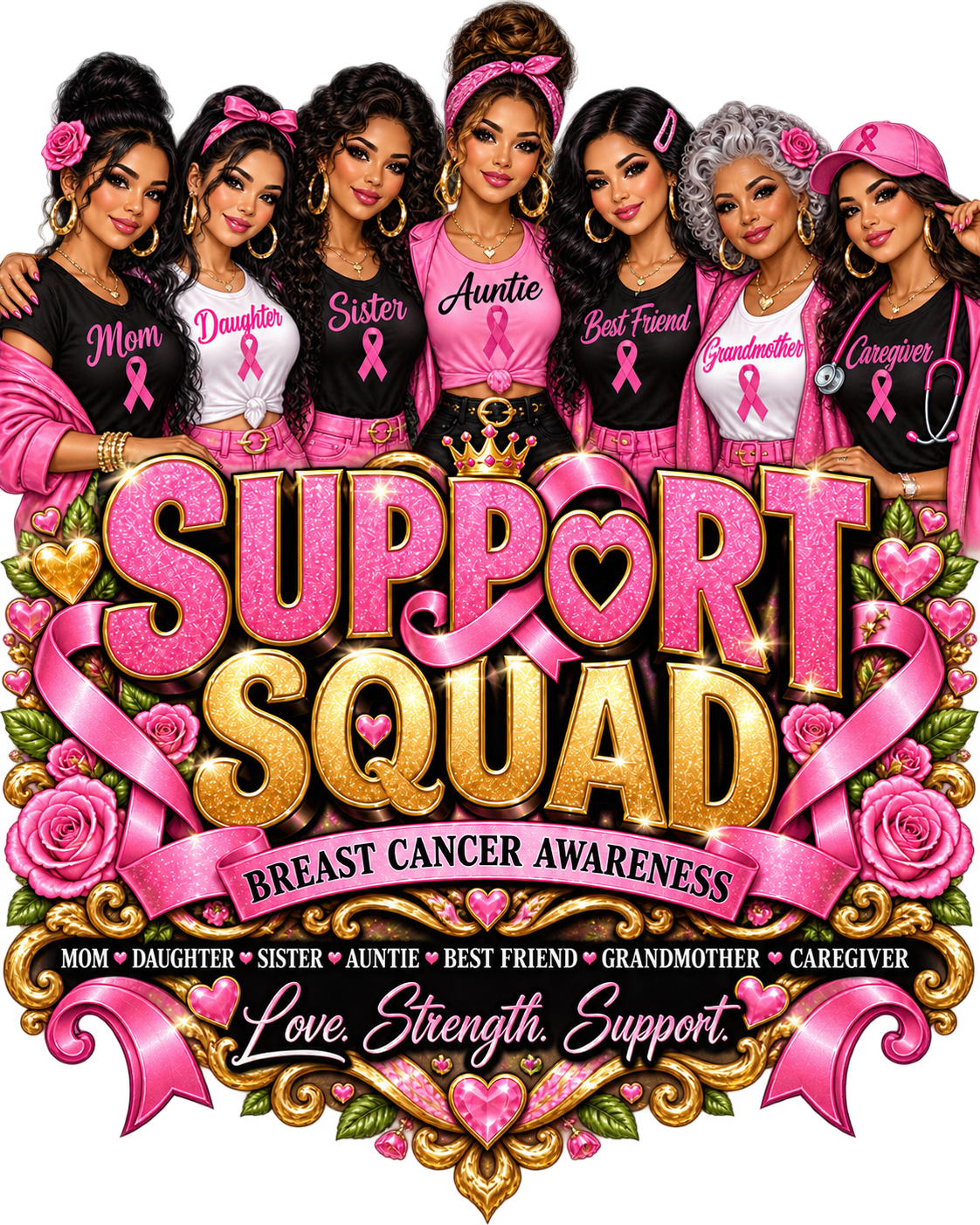 Breast Cancer Support Squad Shirts