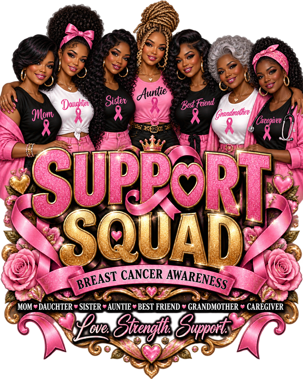 Breast Cancer Support Squad Shirts