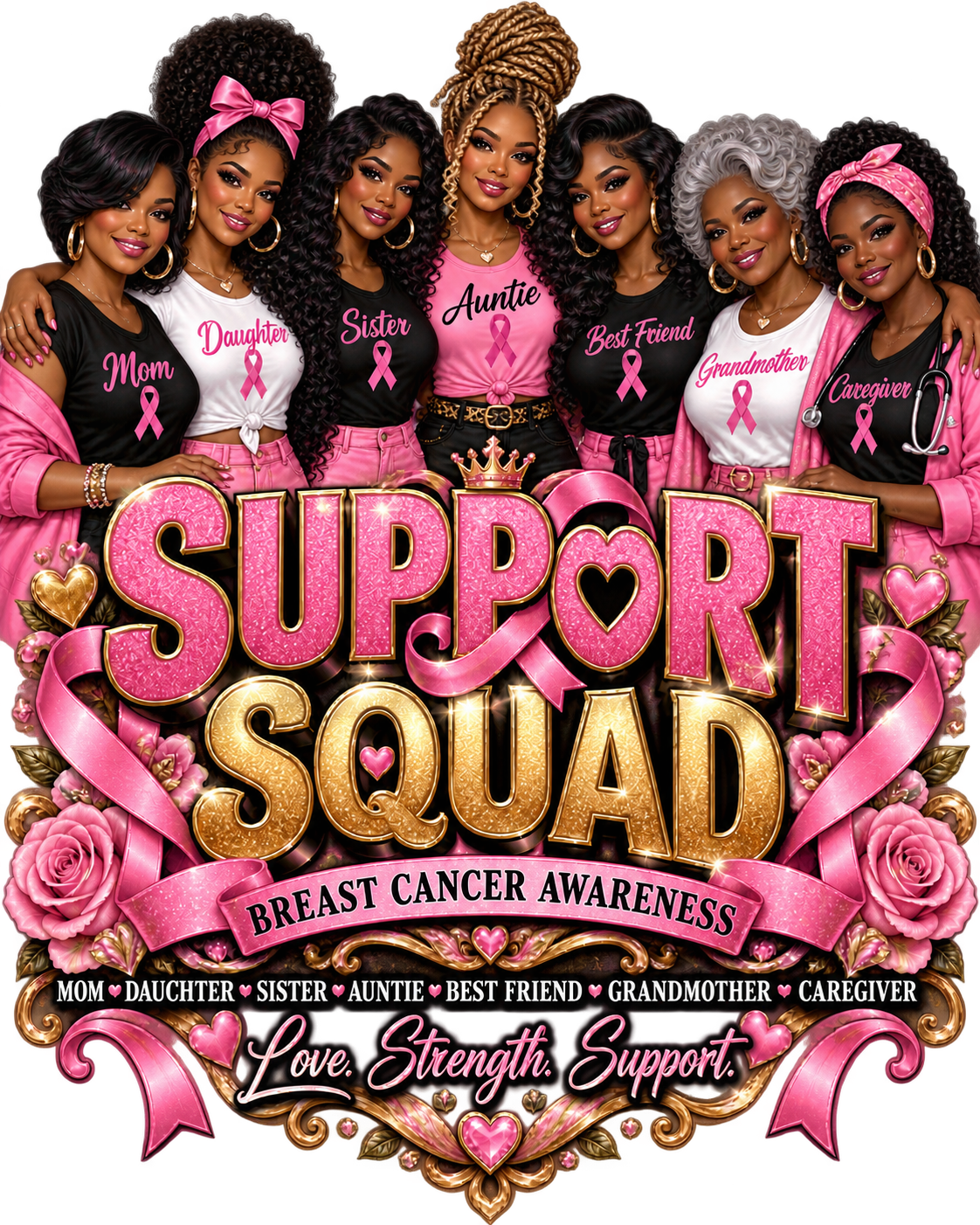 Breast Cancer Support Squad Shirts