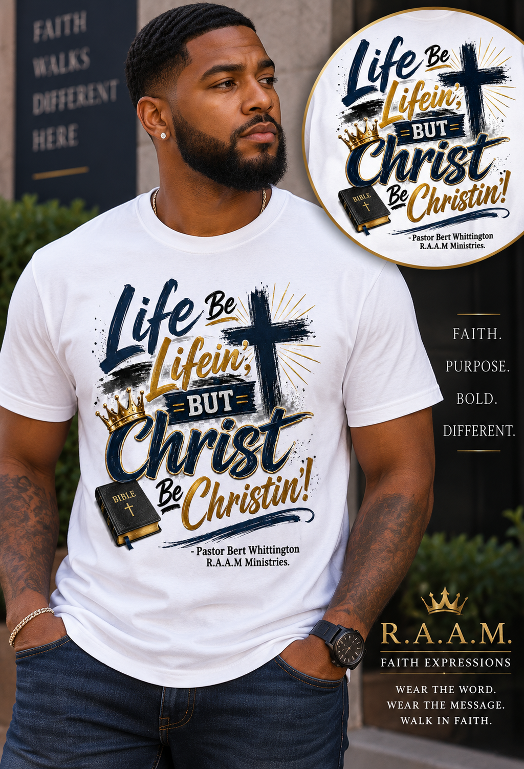 Life Be Lifein’, But Christ Be Christin’! Faith-Based Christian T-Shirt