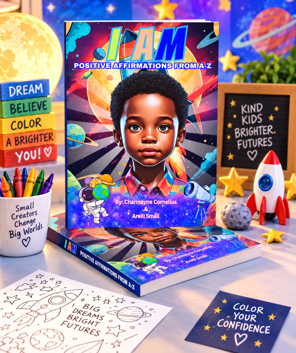 I AM Positive Affirmations from A-Z Coloring Book