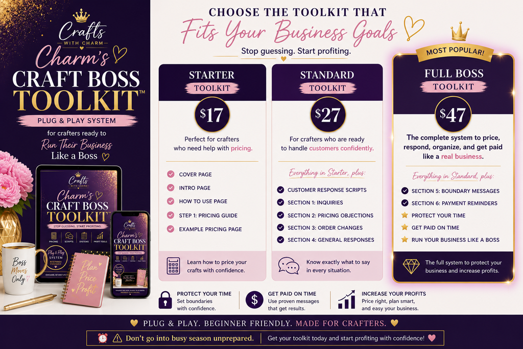 CHARM'S CRAFT BOSS TOOLKIT™ | PRICING, SCRIPTS & BUSINESS SYSTEM