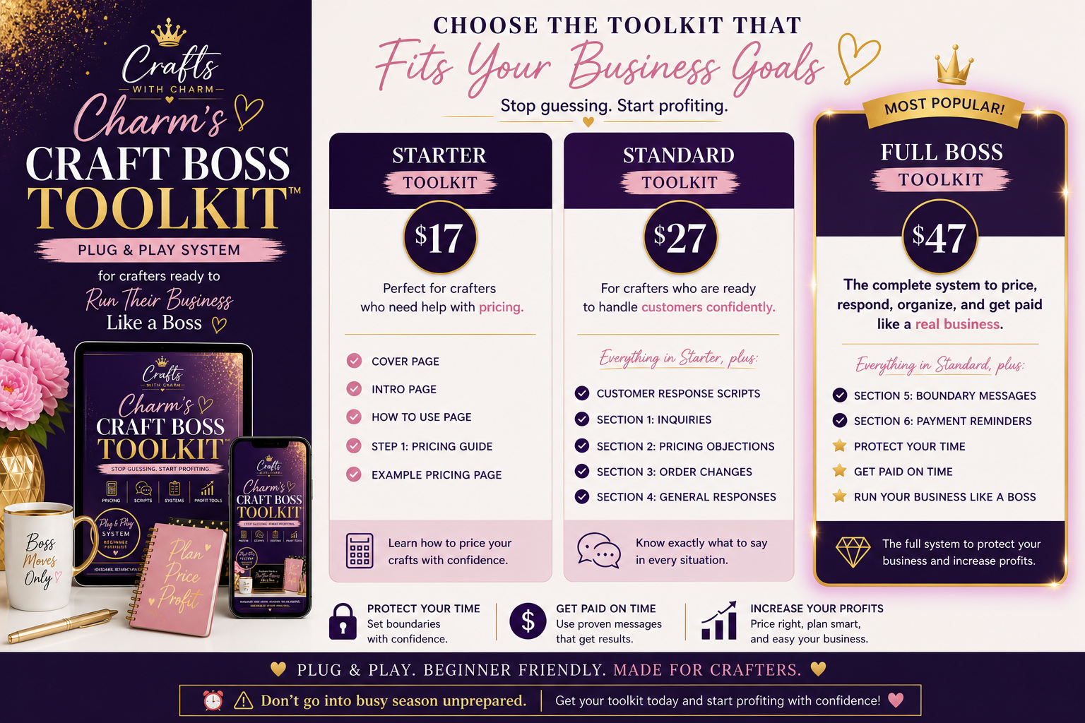 CHARM'S CRAFT BOSS TOOLKIT™ | PRICING, SCRIPTS & BUSINESS SYSTEM