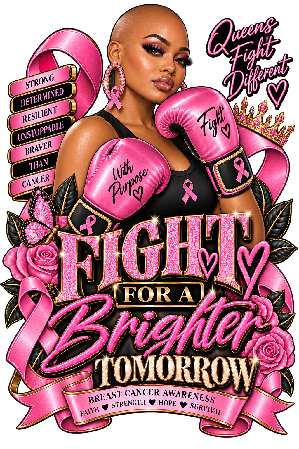 Fight Like a Warrior Breast Cancer Awareness Tees