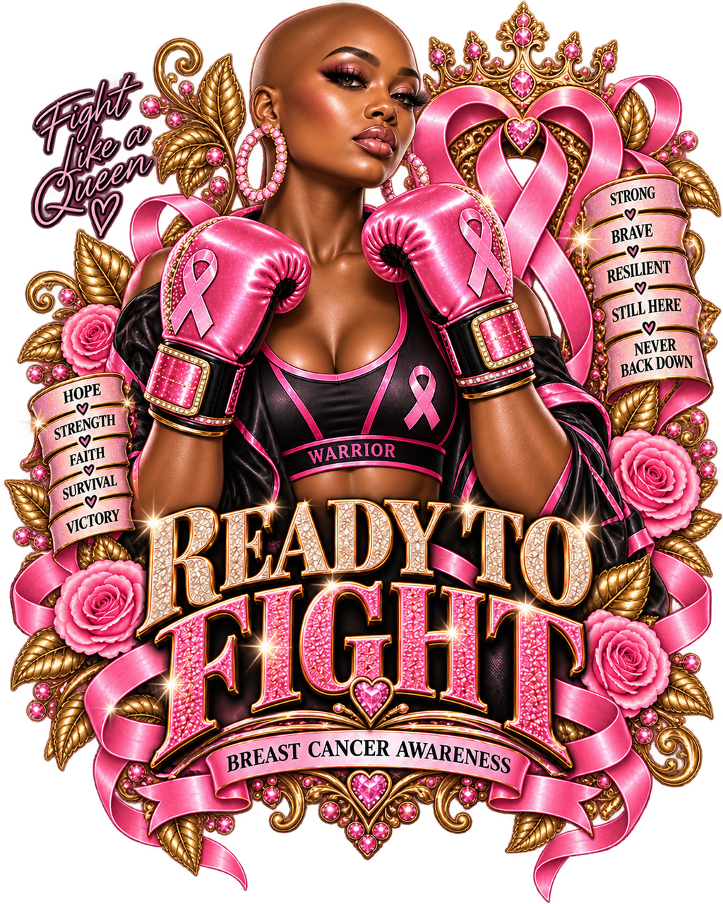 Fight Like a Warrior Breast Cancer Awareness Tees