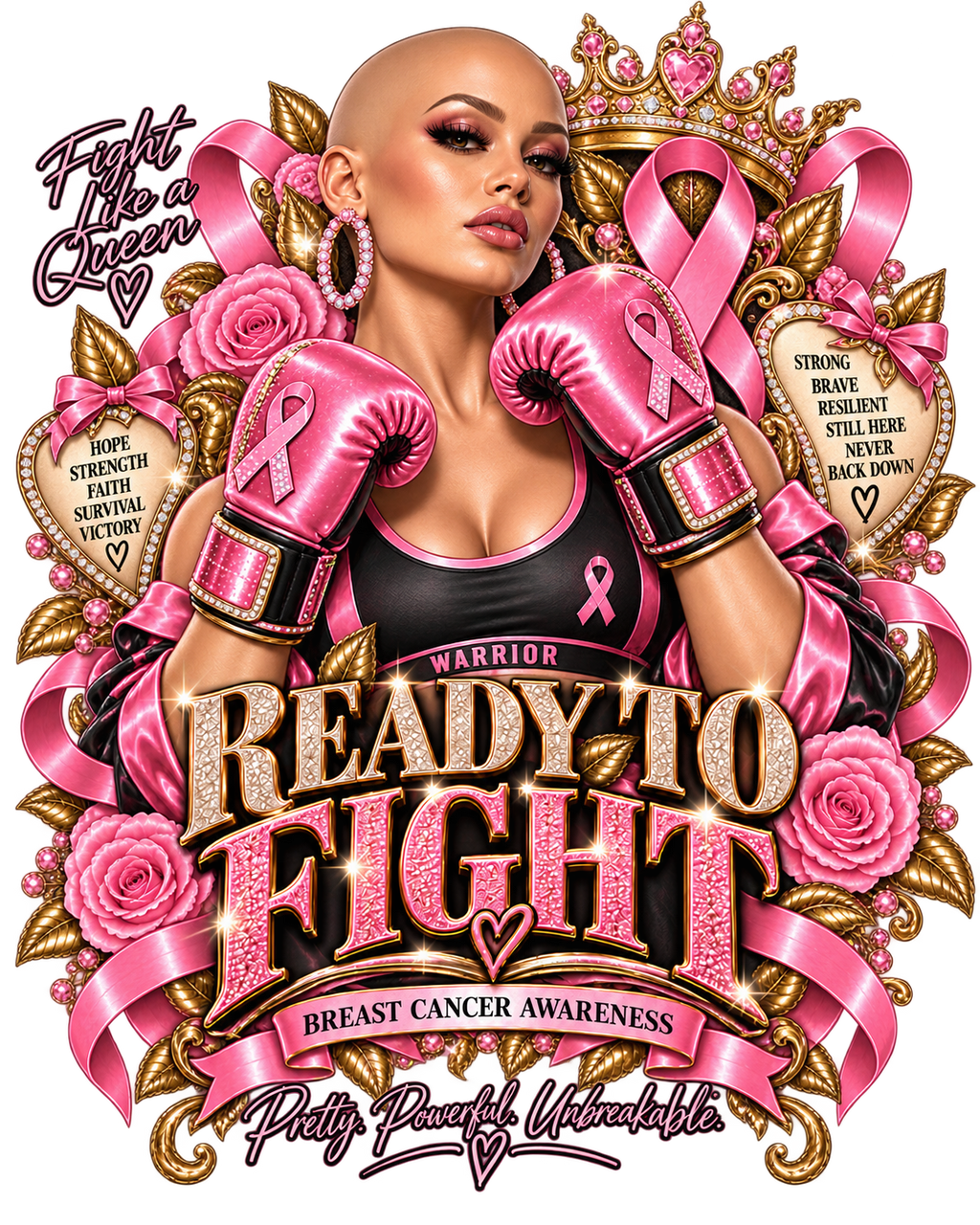 Fight Like a Warrior Breast Cancer Awareness Tees