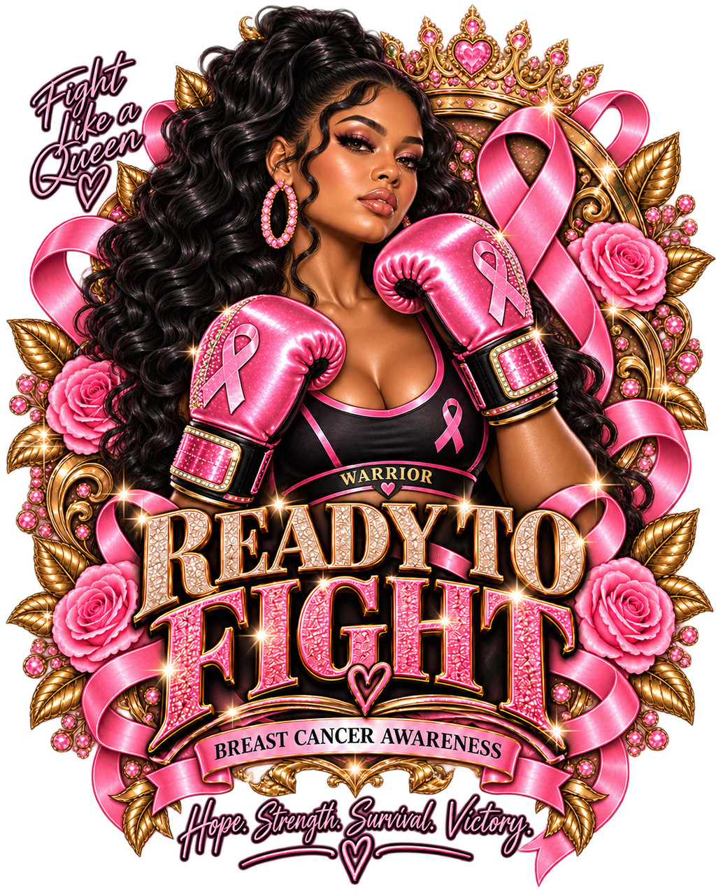 Fight Like a Warrior Breast Cancer Awareness Tees
