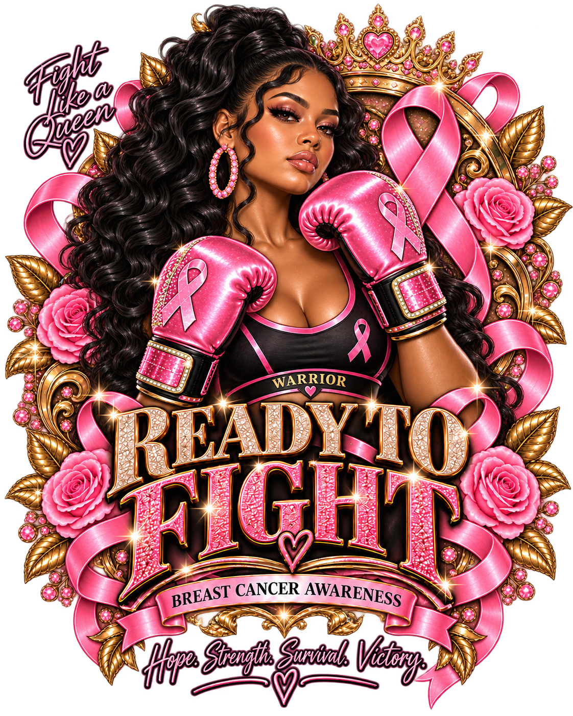 Fight Like a Warrior Breast Cancer Awareness Tees