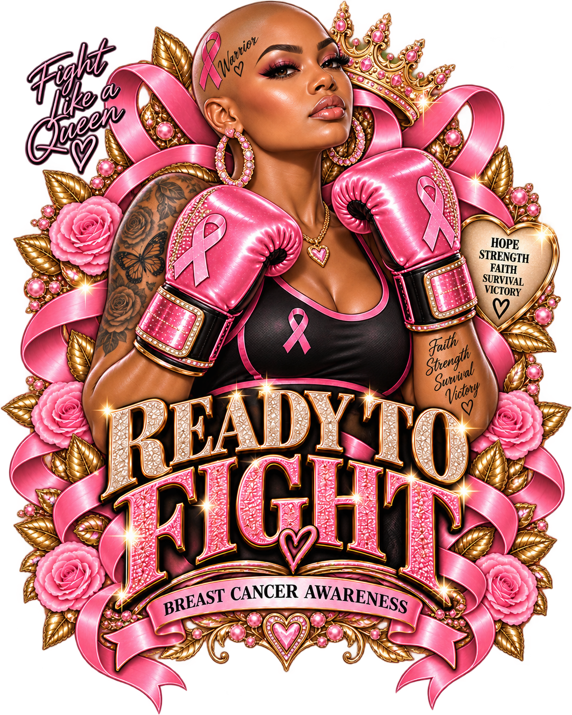 Fight Like a Warrior Breast Cancer Awareness Tees