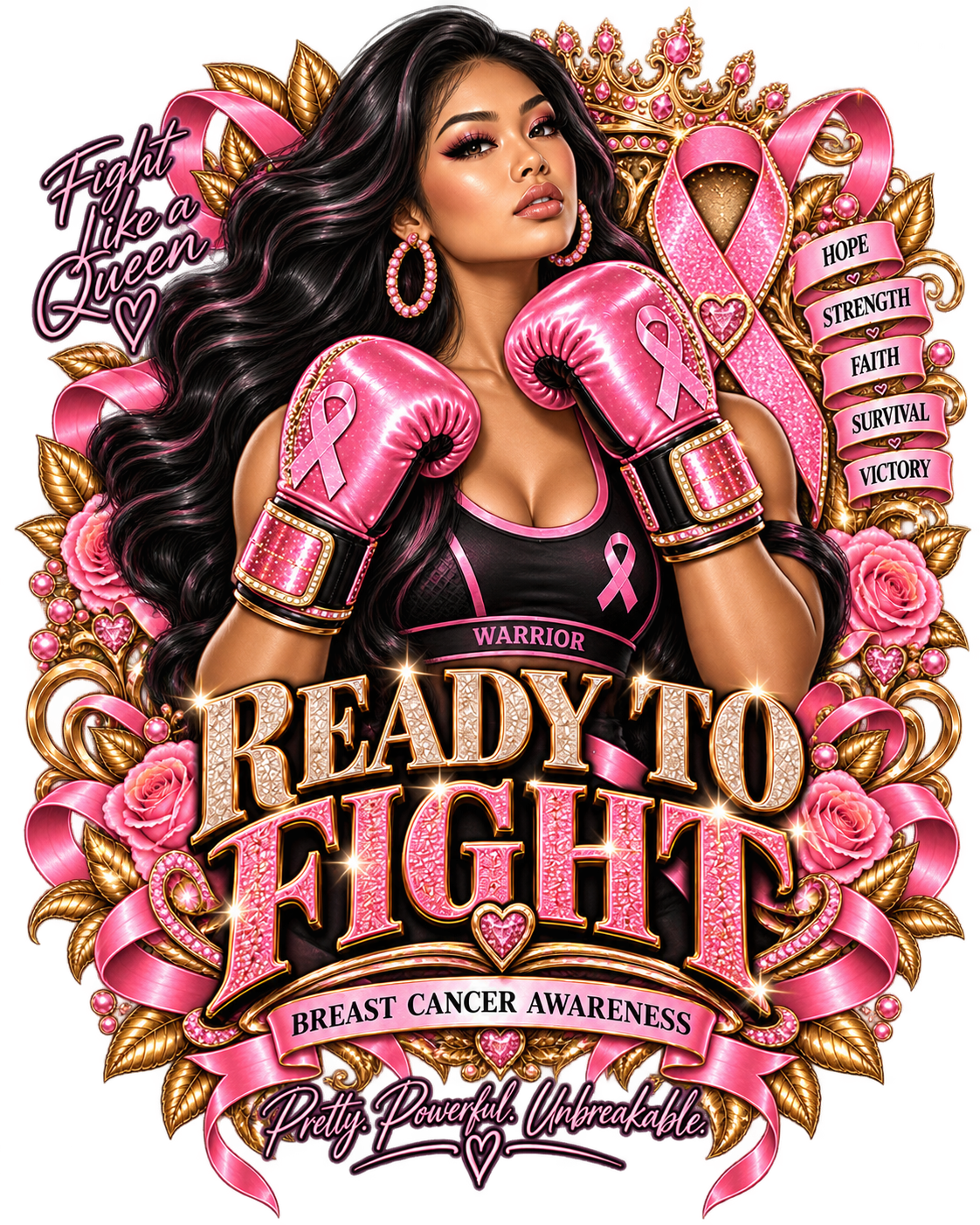 Fight Like a Warrior Breast Cancer Awareness Tees