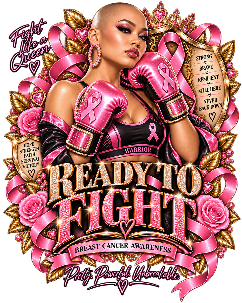 Fight Like a Warrior Breast Cancer Awareness Tees