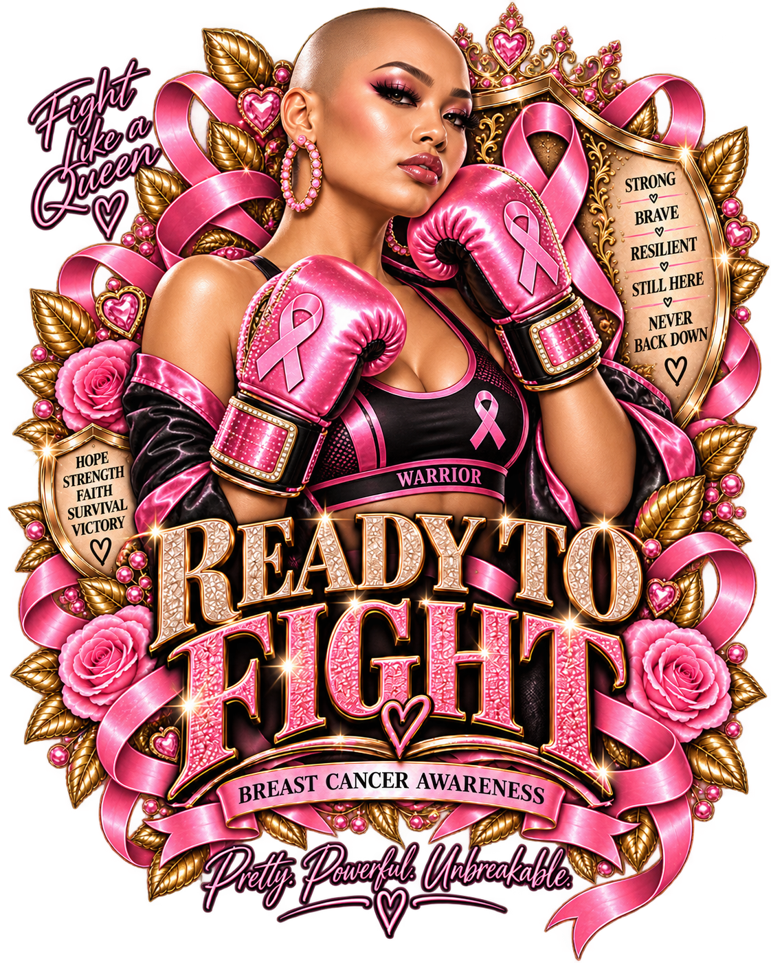 Fight Like a Warrior Breast Cancer Awareness Tees