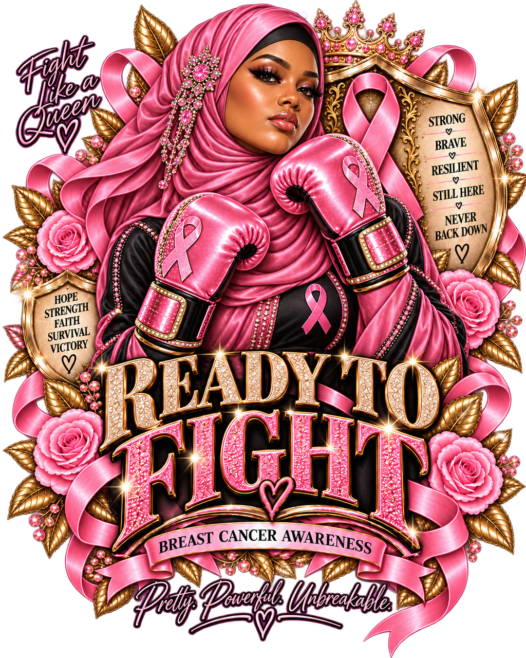 Fight Like a Warrior Breast Cancer Awareness Tees