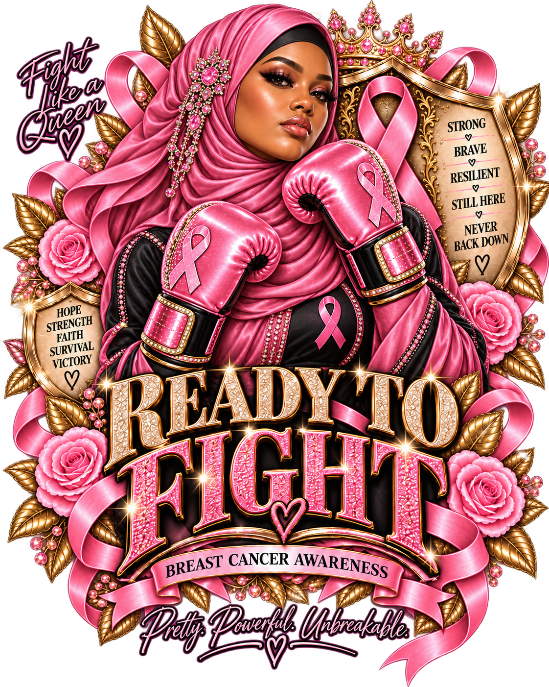 Fight Like a Warrior Breast Cancer Awareness Tees
