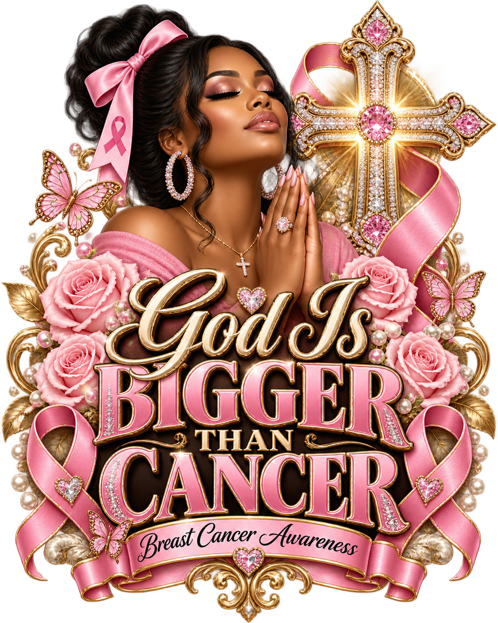Faith Over Fear Breast Cancer Awareness Tees