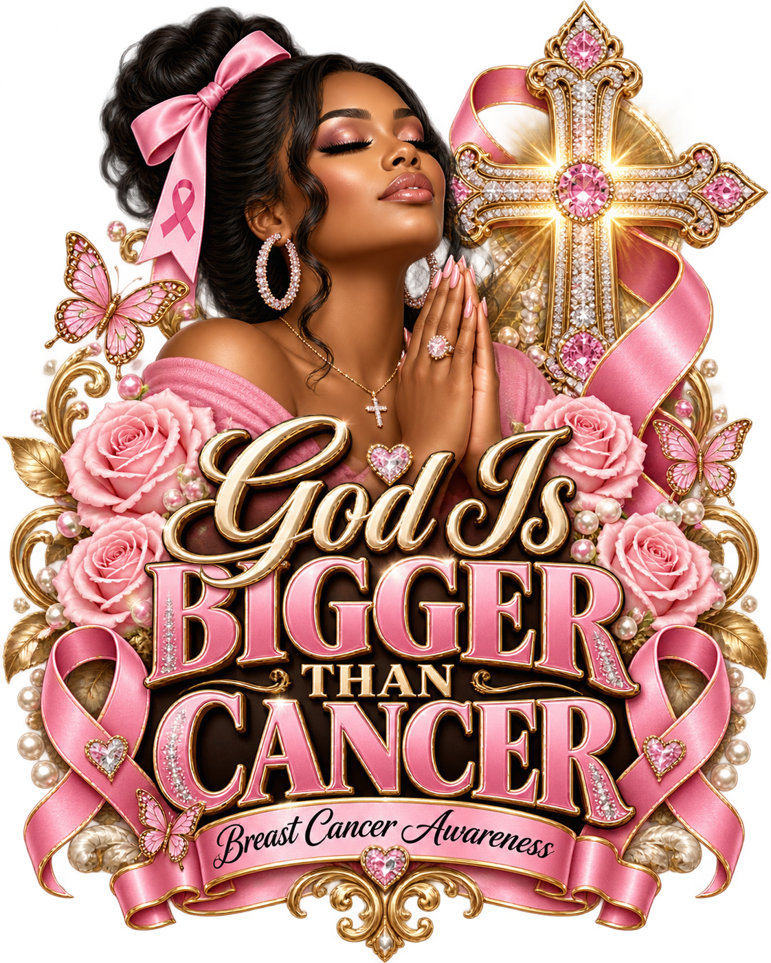 Faith Over Fear Breast Cancer Awareness Tees