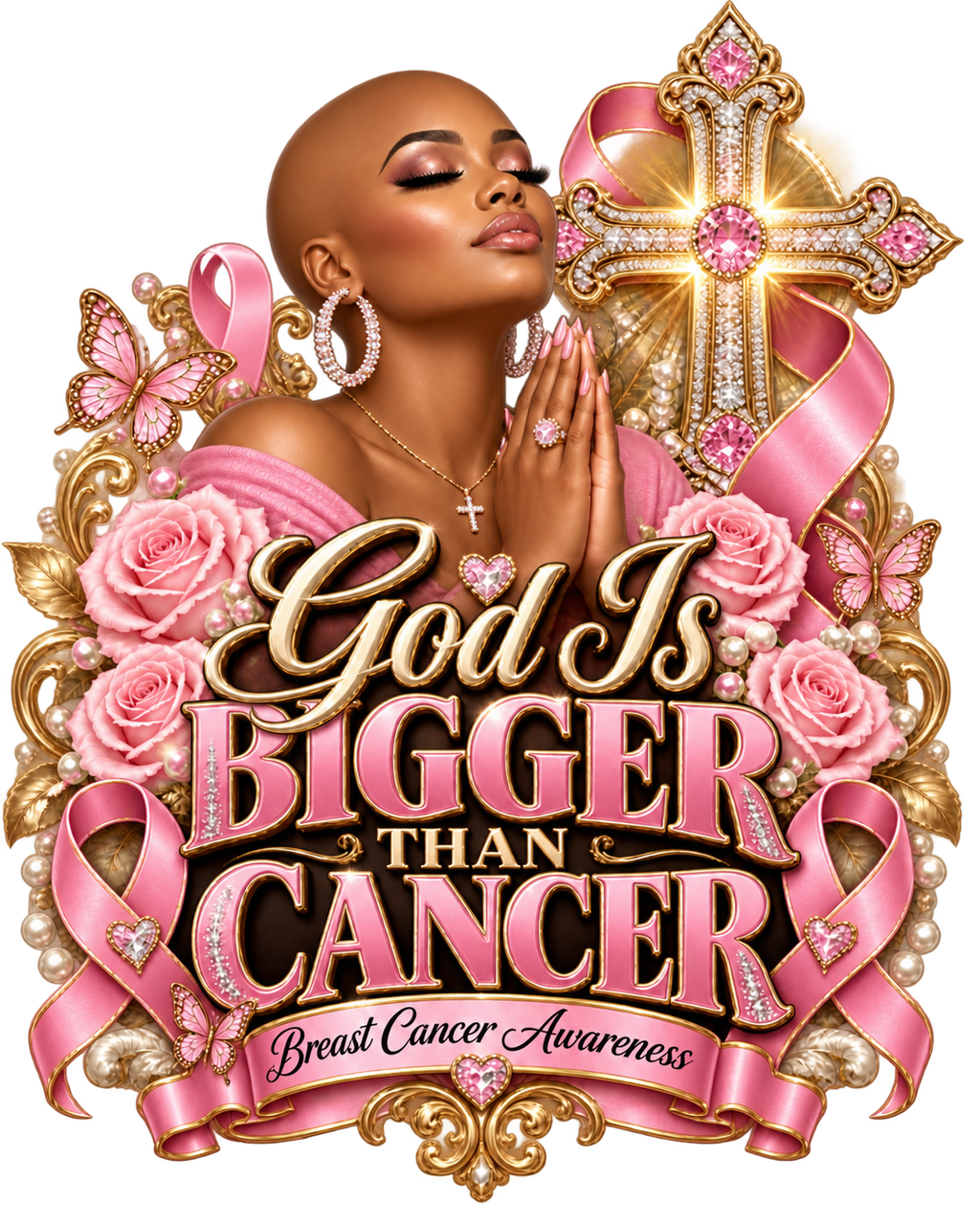 Faith Over Fear Breast Cancer Awareness Tees