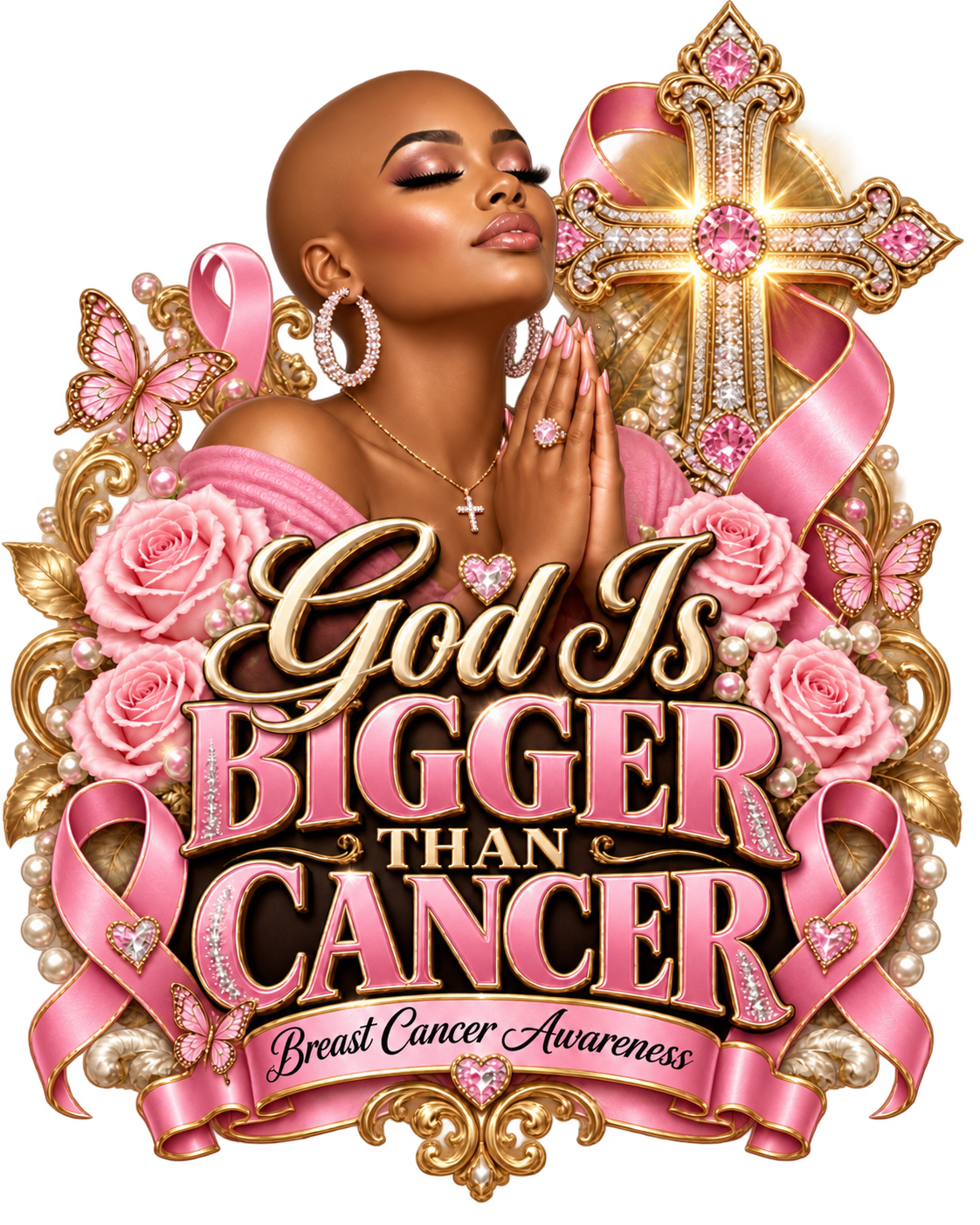 Faith Over Fear Breast Cancer Awareness Tees