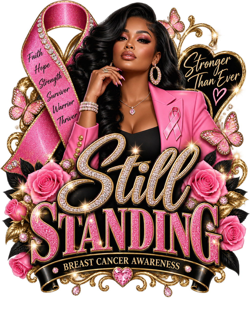 Survivor Strong Breast Cancer Awareness Tees