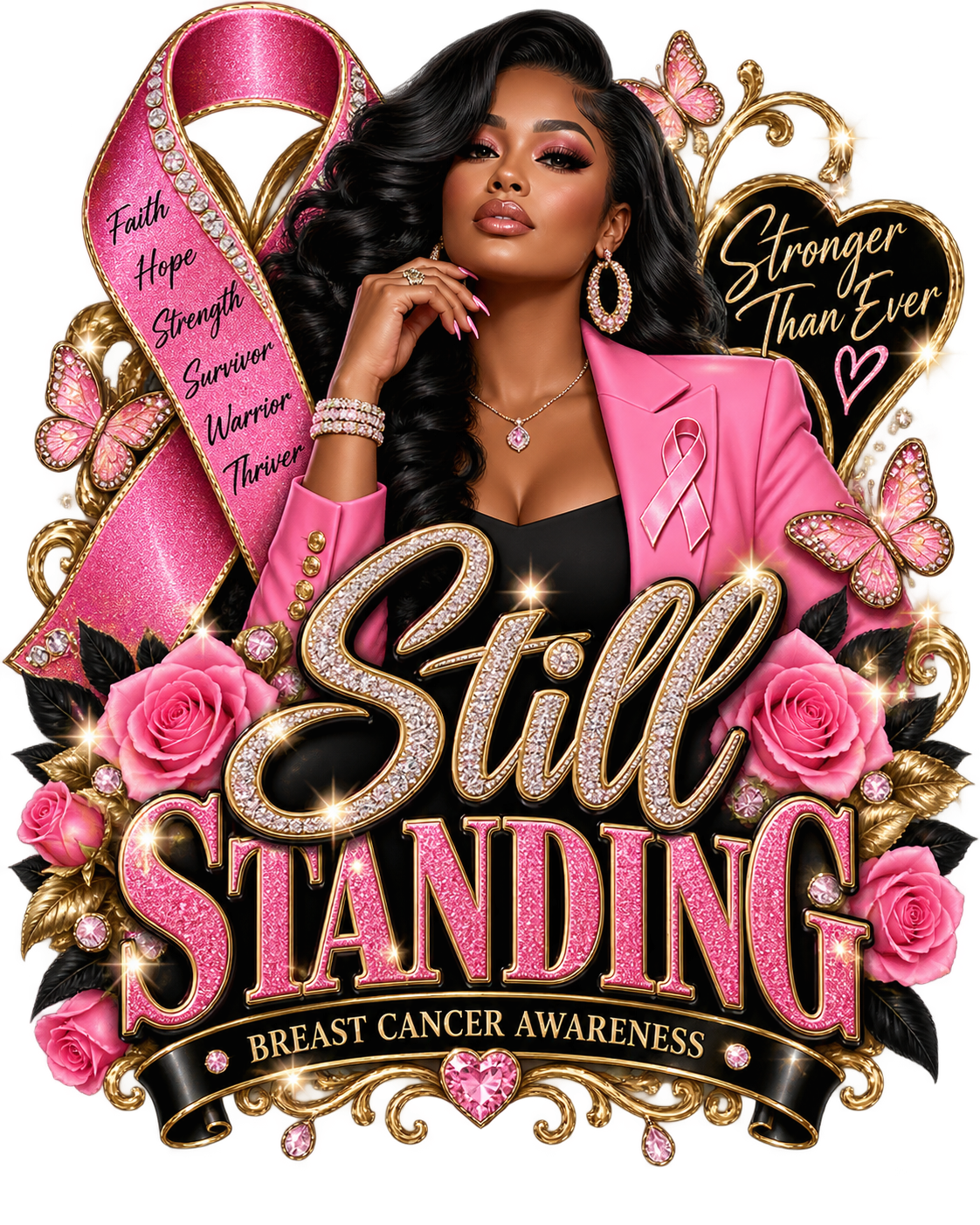 Survivor Strong Breast Cancer Awareness Tees