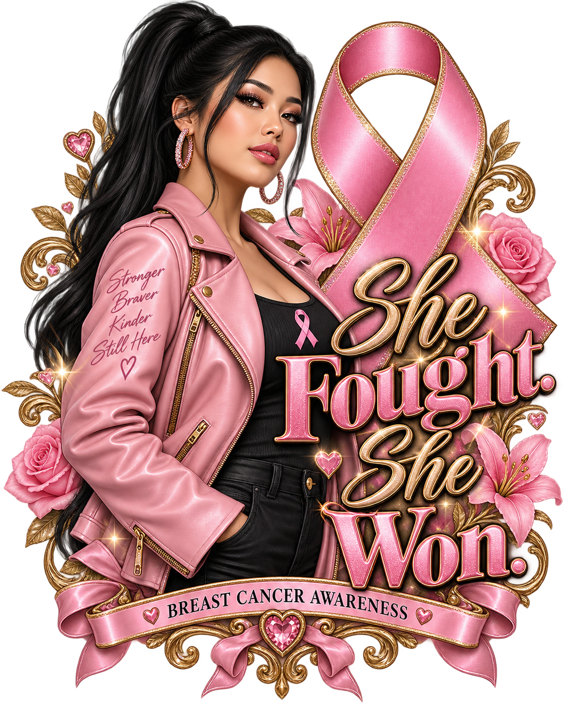 Survivor Strong Breast Cancer Awareness Tees