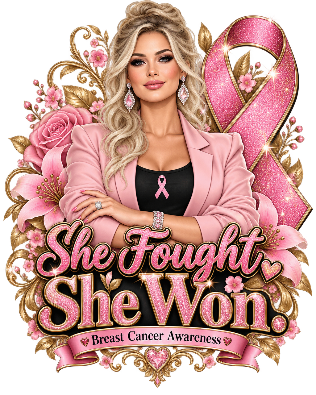 Survivor Strong Breast Cancer Awareness Tees