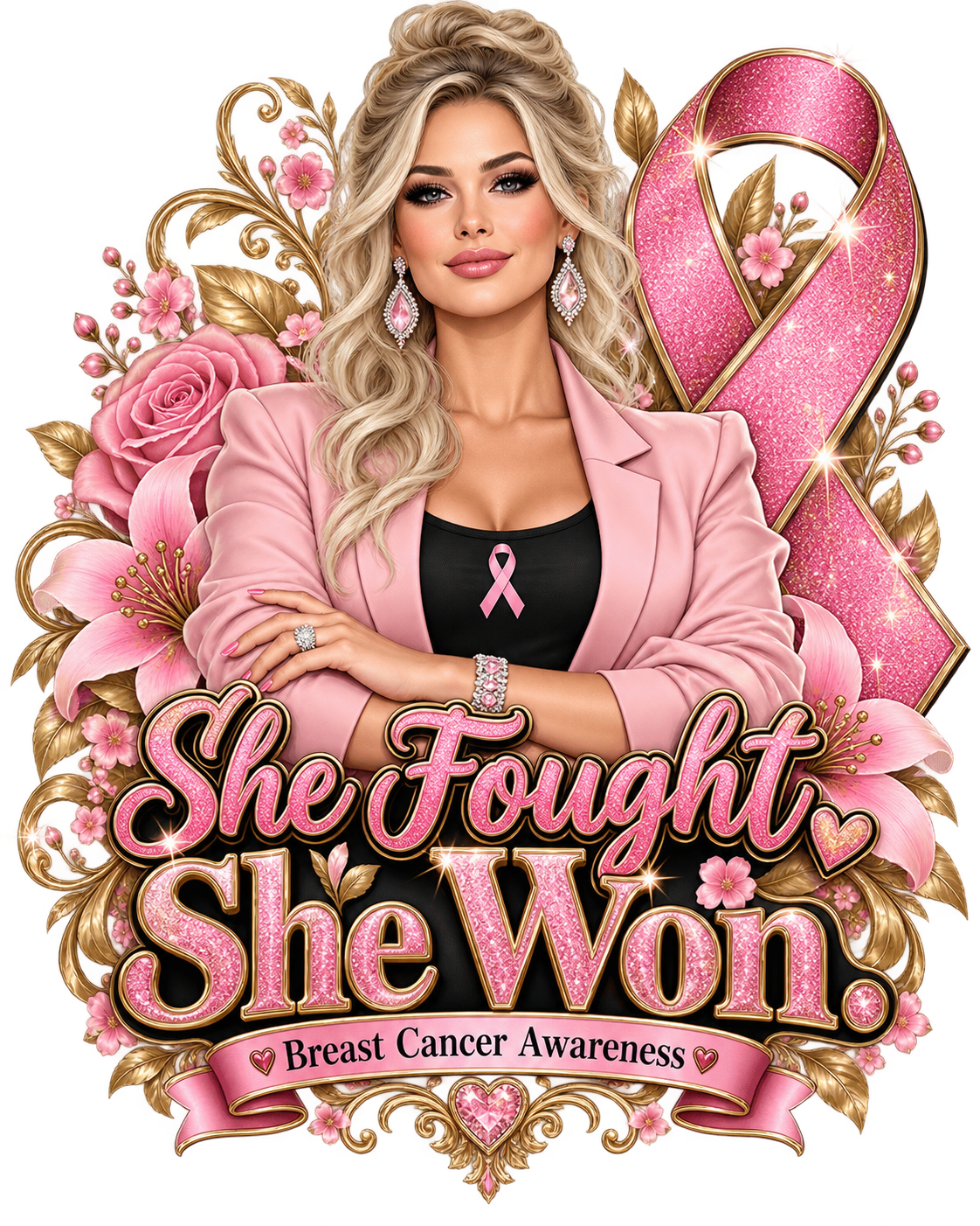 Survivor Strong Breast Cancer Awareness Tees
