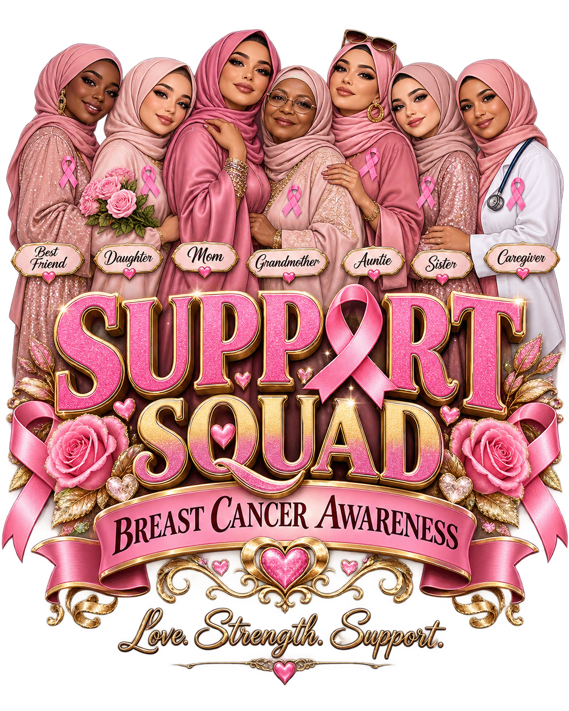 Breast Cancer Support Squad Shirts