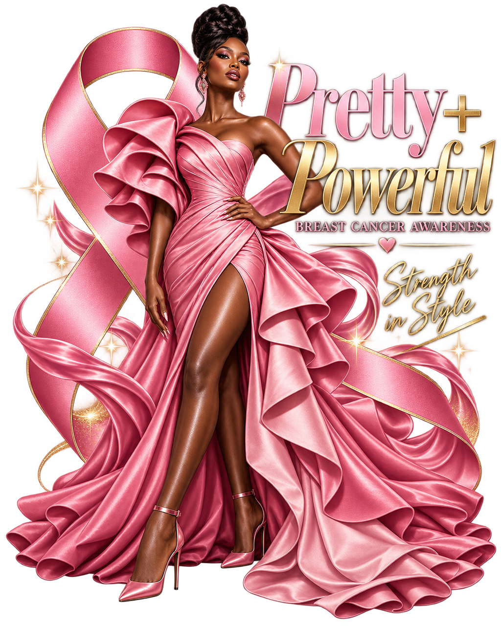 Pretty + Powerful Breast Cancer Awareness Tees