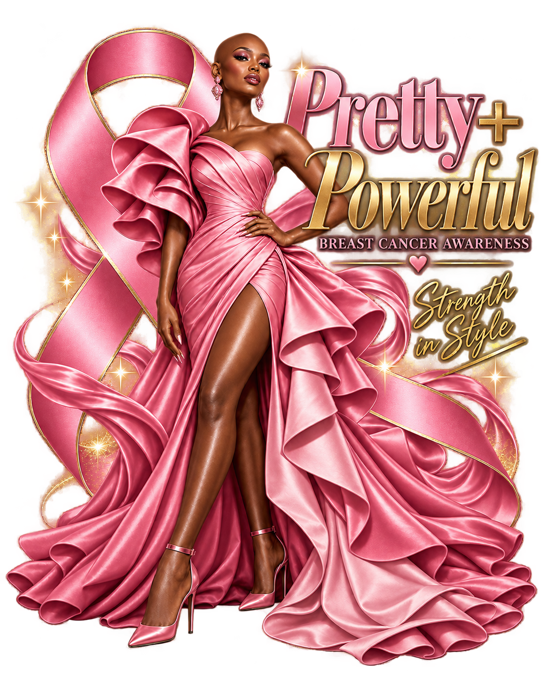 Pretty + Powerful Breast Cancer Awareness Tees