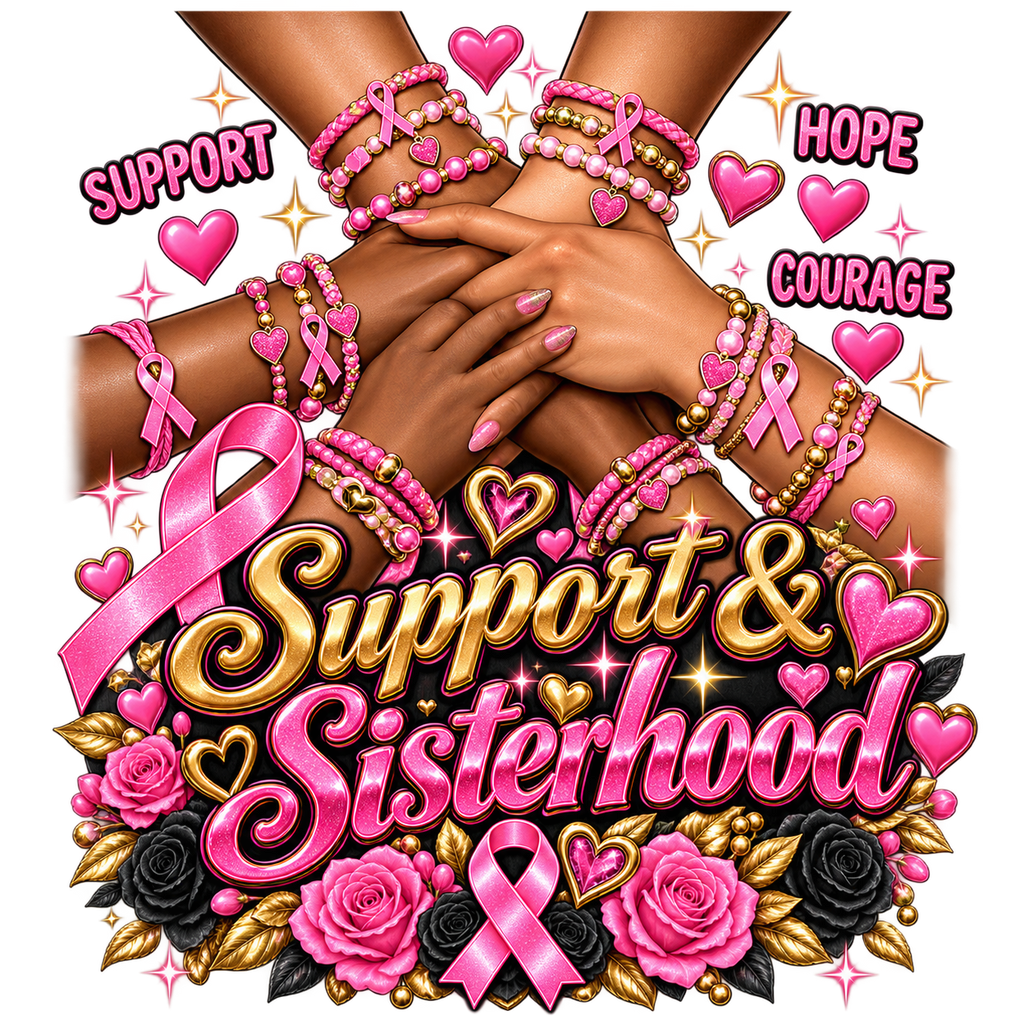 Sisterhood In the Fight Breast Cancer Awareness Tees