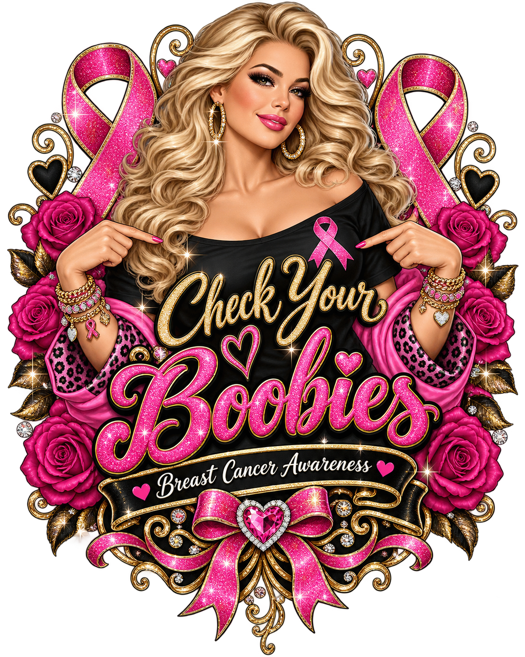 Playful Breast Cancer Awareness Tees