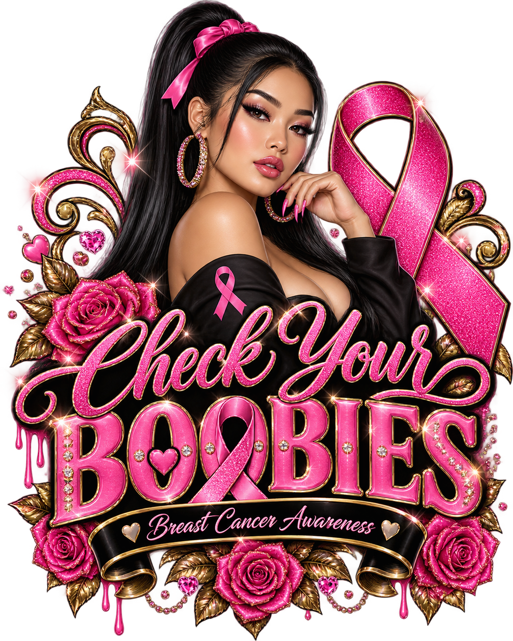 Playful Breast Cancer Awareness Tees