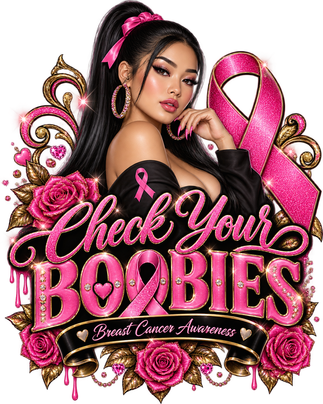 Playful Breast Cancer Awareness Tees
