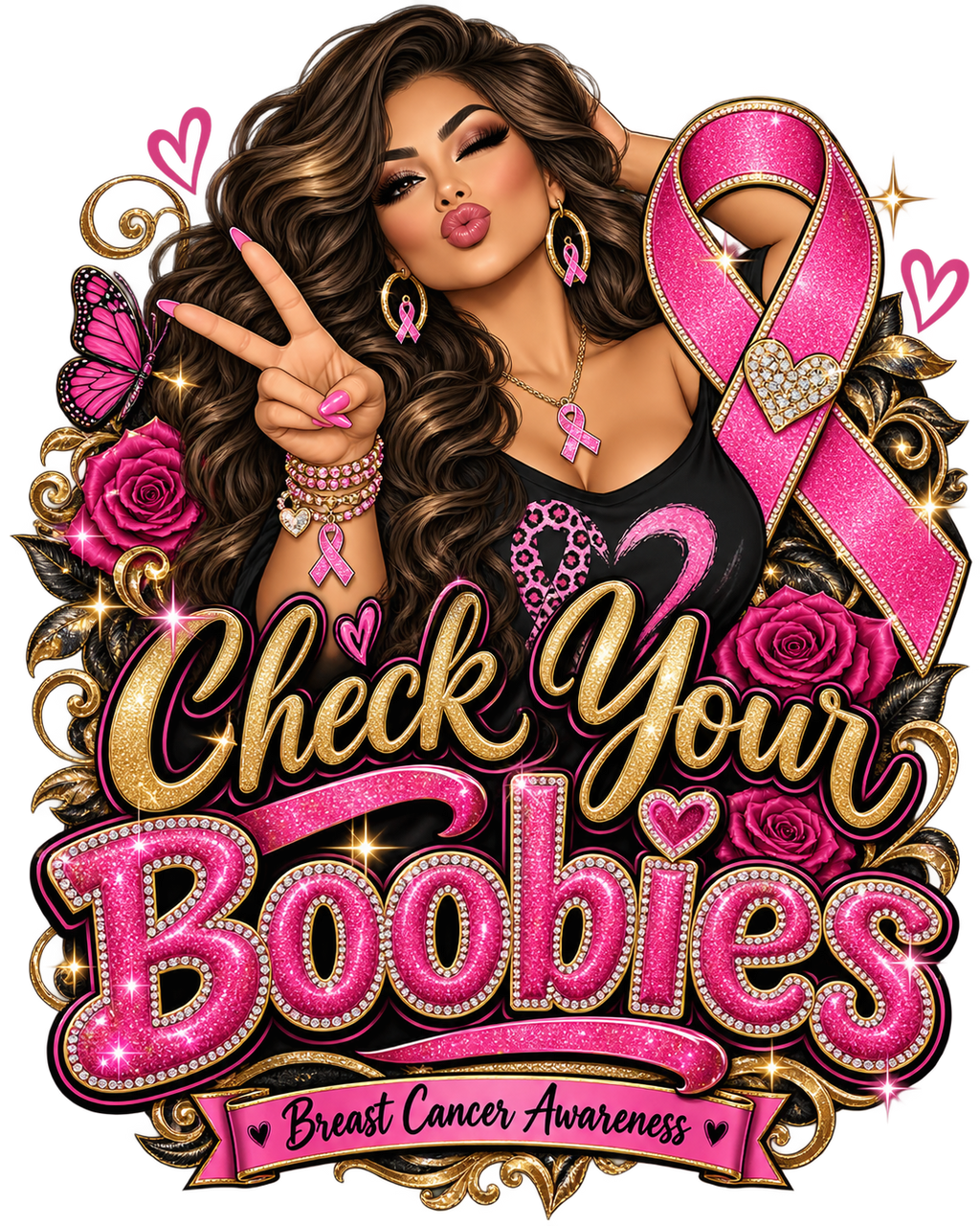Playful Breast Cancer Awareness Tees