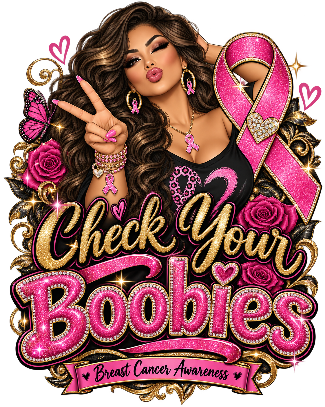 Playful Breast Cancer Awareness Tees