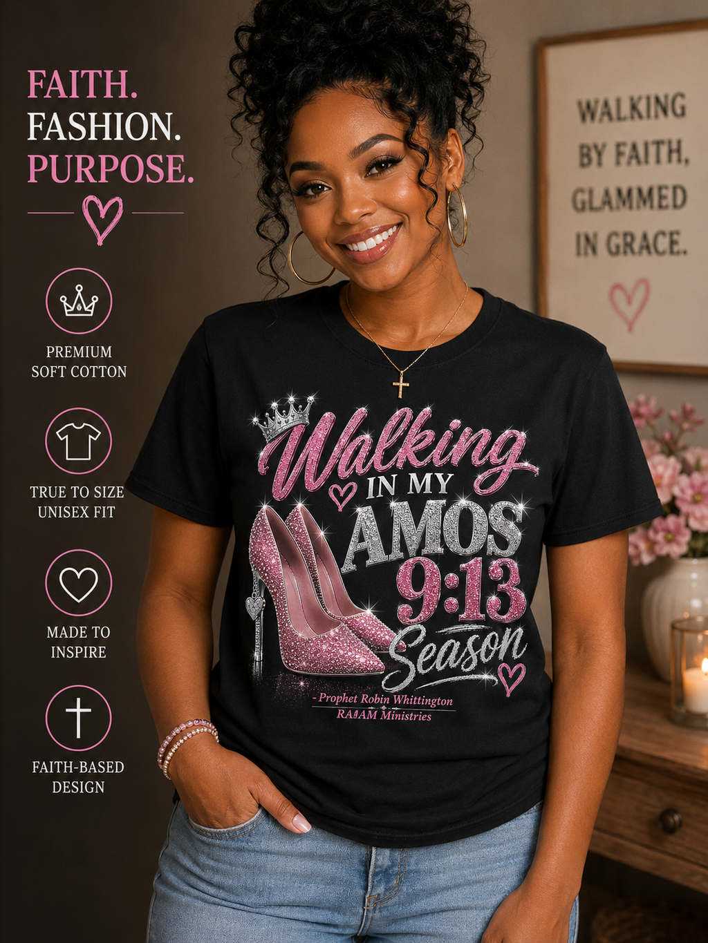 Walking in My Amos 9:13 Season T-Shirt | Christian Faith Graphic Tee