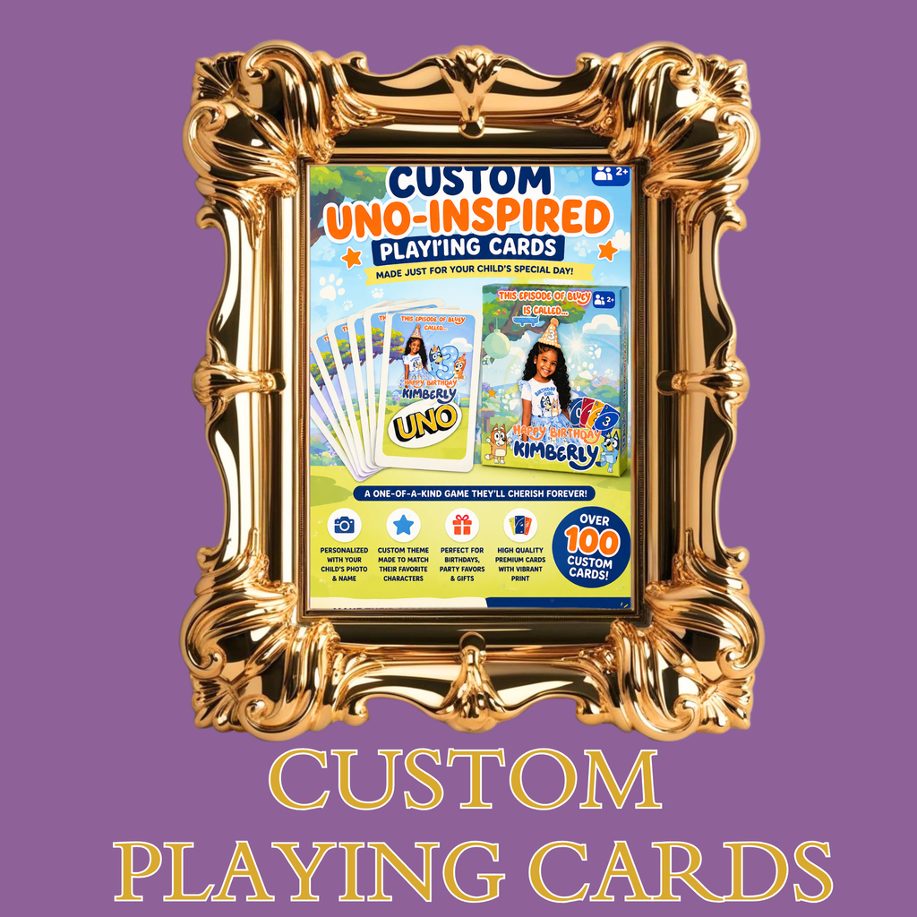 Personalized Card Game for Kids | Custom Birthday Party Favor | Family Game Night Gift