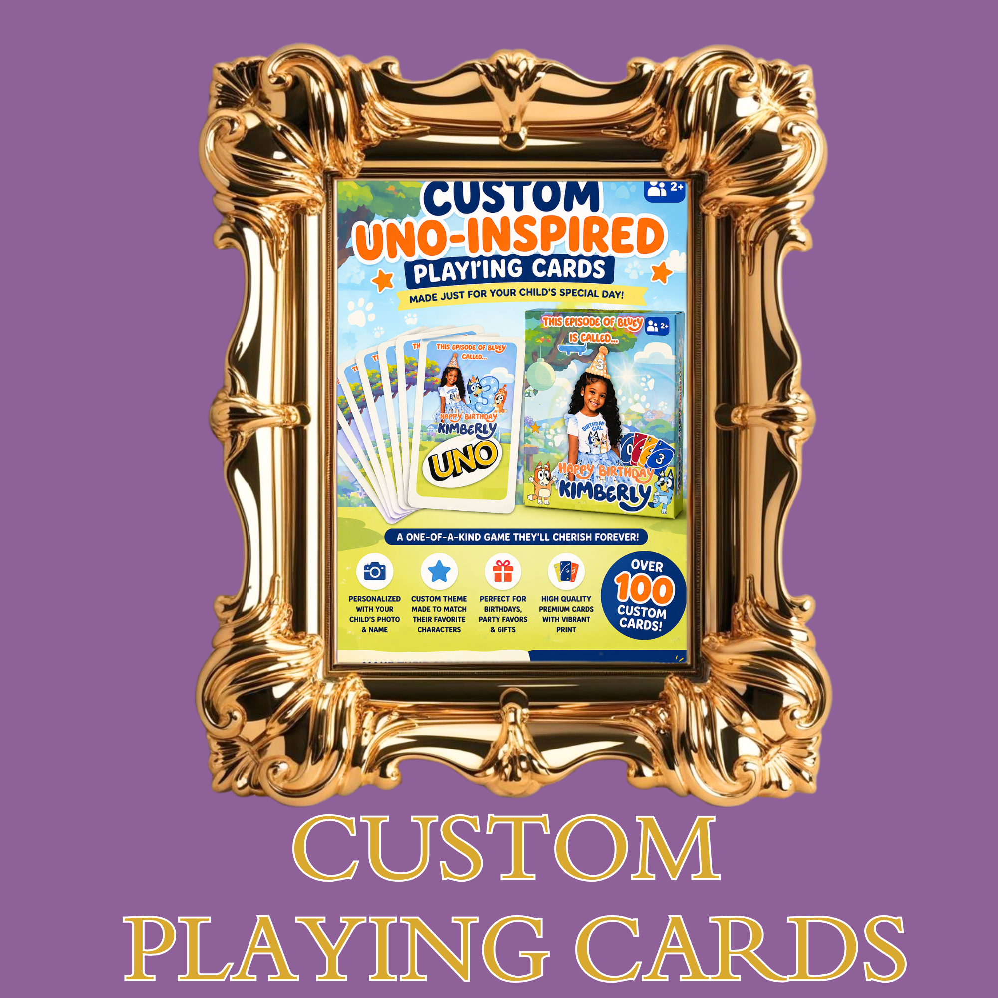 Personalized Card Game for Kids | Custom Birthday Party Favor | Family Game Night Gift