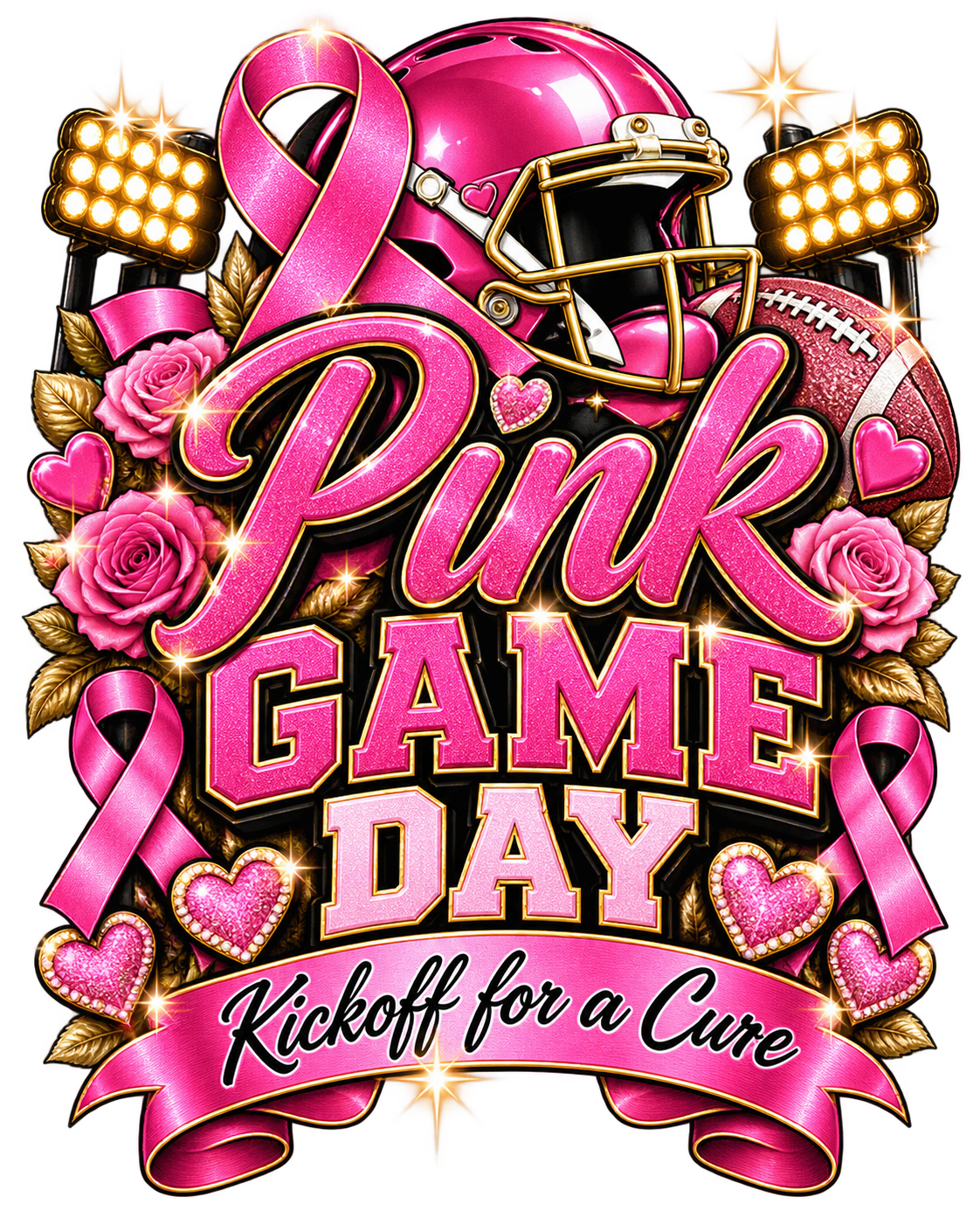 Pink Game Day Breast Cancer Awareness Shirts