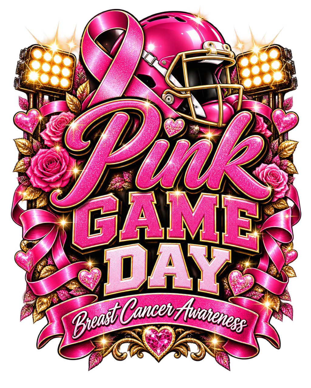 Pink Game Day Breast Cancer Awareness Shirts